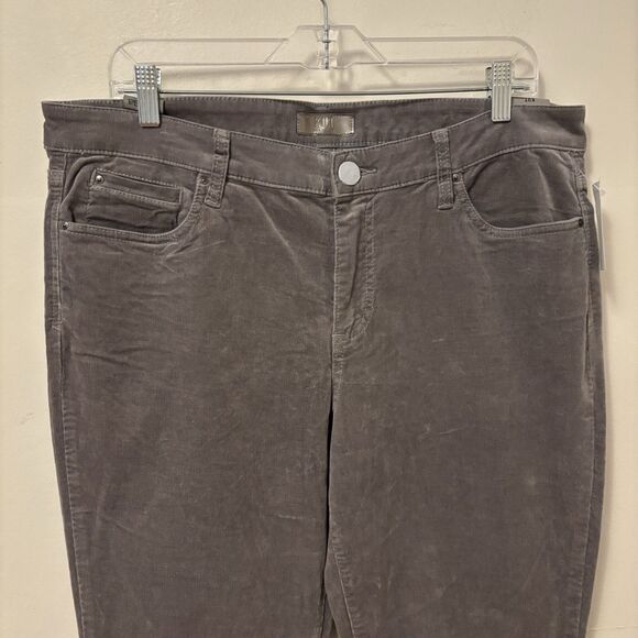 Kut From The Kloth Karen Baby Bootcut Jeans 16 Grey Corduroy NWT Boho Cowgirl - Picture 2 of 9